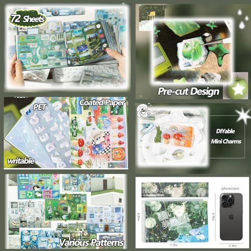 Japanese Sticker Book for Scrapbooking,Dreamcore Stickers for Junk Journal - Image 5