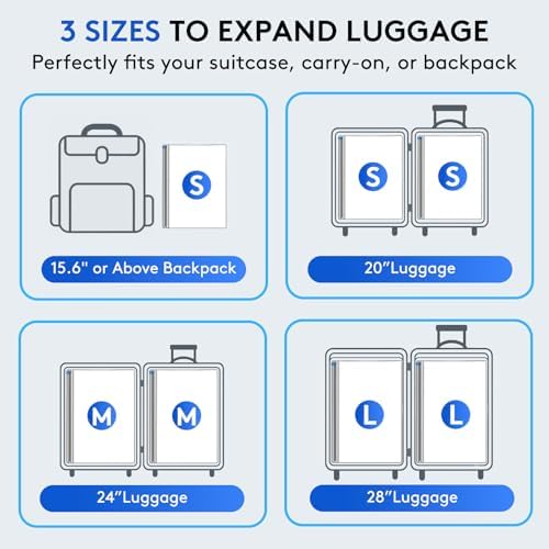 6 Packs Vacuum Bags for Travel with Rechargeable Pump, 3 Sizes Heavy Duty Vacuum Seal Bags for Clothing, Compression Vacuum Travel Bags for Luggage, Vacuum Packing Bags for Closet Organization - Image 4