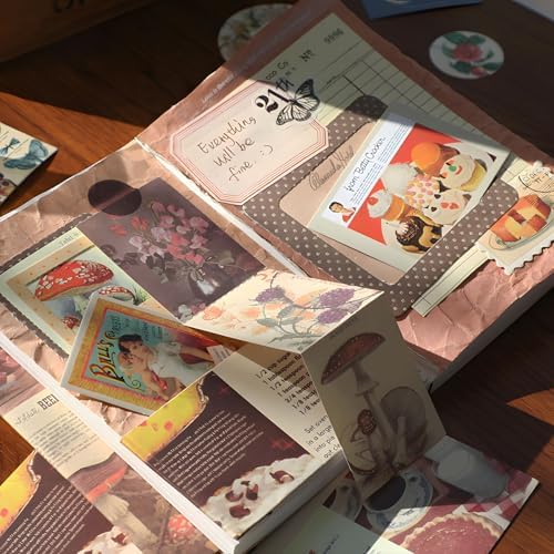 YagCu 348 Pcs Scrapbooking Kit, Vintage Junk Journal Supplies for Adult, Large Collection Journal and Scrapbook Set, Bullet Journals Materials, Journaling Arts Craft Beginner - Image 2
