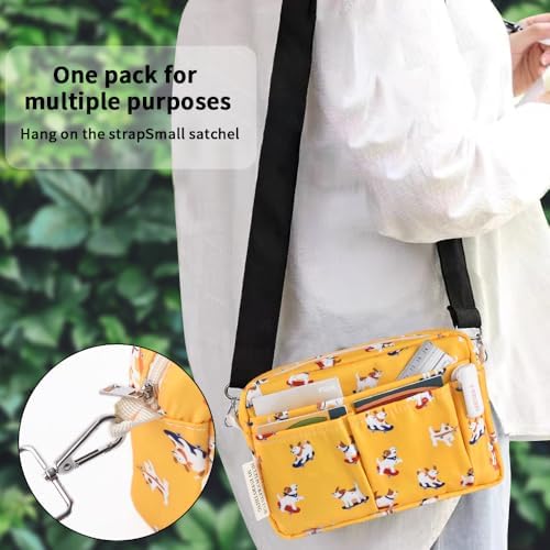 Multiple Pockets Portfolio Organizer with Zipper,Makeup Bag Pencil Pouch - Image 6
