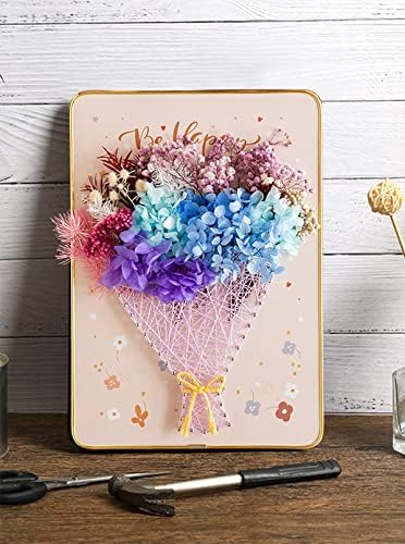 BAZIMA DIY String Art Kit for Beginner,Flowers String Art, DIY Dried Flowers Craft Kit, Unique Gift, Craft Kit for Holidays - Image 5