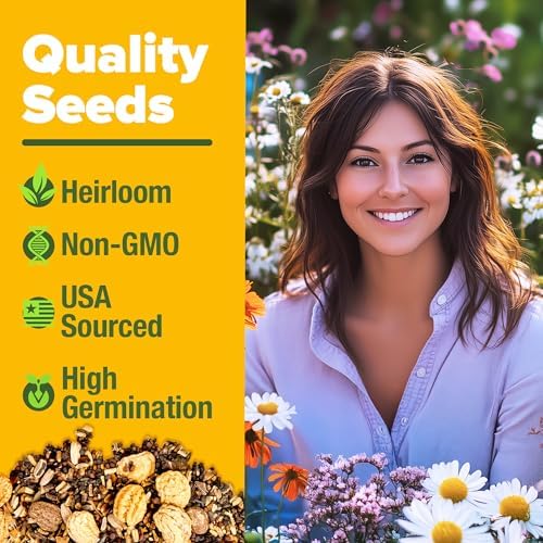 HOME GROWN 24 Wildflower Variety Mix 60,600+ Flower Seeds 2 oz - Image 3
