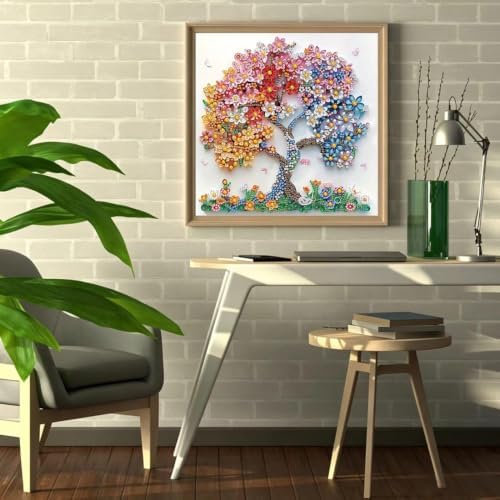 5D Diamond Art Kits for Adults Beginner,Colorful Tree Diamond Painting Kits - Image 3