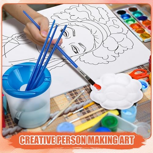 Sherr 140 Pcs 20 Set Pre Drawn Canvas Painting Kit, Elegant Lady - Image 4