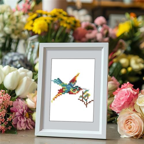 Haocy 12pcs Bird Mini Diamond Art Kits for Adults,Small Diamond Painting Kits Quick Gem Art for Beginner,1-Hour Postcard-Style,Paint by Diamond Mosaic,Home Wall Decor (Bird) - Image 2