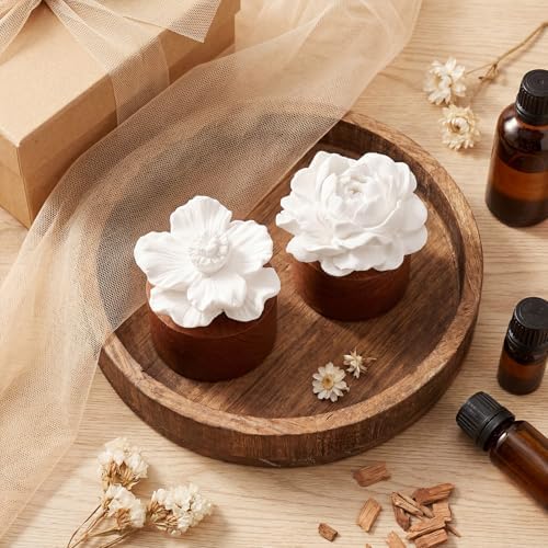 2 Pcs Ceramic Flower Diffuser Passive Essential Oil for Room - Image 4