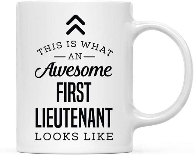 Andaz Press 11oz. Ceramic Coffee Tea Mug Thank You Gift, This is What an Awesome First Lieutenant Looks Like, 1-Pack, Birthday Christmas Gift Ideas Coworker Him Her, Includes Gift Box