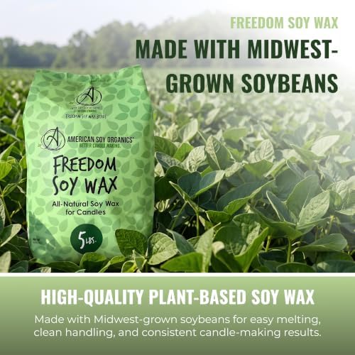 American Soy Organics Freedom Soy Wax Beads, All-Natural Candle Wax, 5 lbs - Image 5