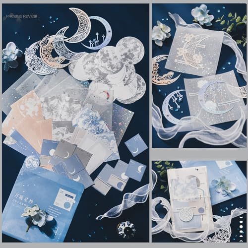 Doraking 63PCS Moon Embellishment Scrapbook Paper Packs for Journaling - Image 2