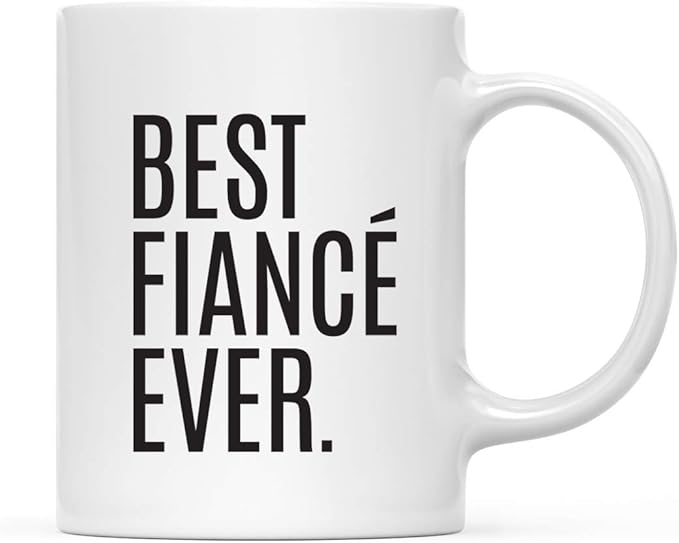 Andaz Press 11oz. Coffee Mug Birthday Gift, Best Fiancé Ever, 1-Pack
