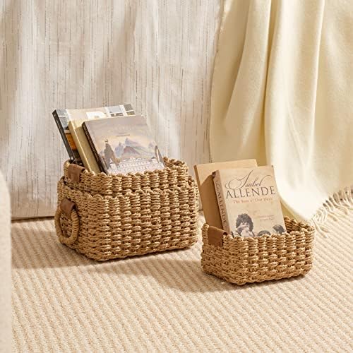 LA JOLIE MUSE Small Wicker Baskets for Organizing, Desert 3 Pack - Image 3