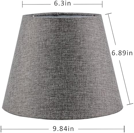 Set of 2 Medium Gray Spider Fitter Replacement Lamp Shades for Table Lamps - Image 4