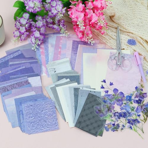 Koqye 215PCS Scrapbook Paper Pack & Junk Journal Kit (Mystic Amethyst) - Image 6