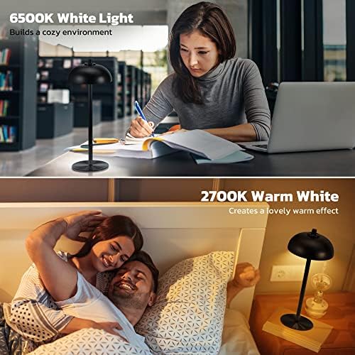 2 Pack Cordless Table Lamp Rechargeable, 5000mAh Battery Table Light - Image 4