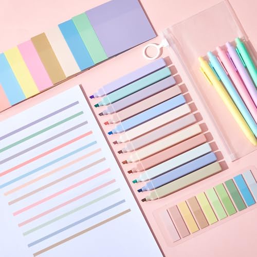 Jutom 38 Pcs Book Annotation Kit for Bible Study, Pastel Color, Square - Image 3
