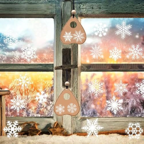 50 PCS Snowflake Stickers for Scrapbooking Journaling Junk Journal Scrapbook Supplies - Waterproof Transparent PET Aesthetic Decals for Resin Crafts Decorative Art Crafts (Snowflake) - Image 2