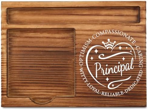 THRXOBN Elegant Desk Organizer for School Principals & Educational Leaders - Natural Wood with Slots for Notes, Pens, and Small Office Supplies – Practical & Stylish Workspace Solution,WSH10 by THRXOBN