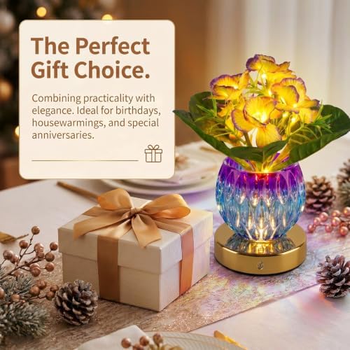 Primrose Flower Table Lamp, USB Rechargeable LED Bedside Lamp - Image 6