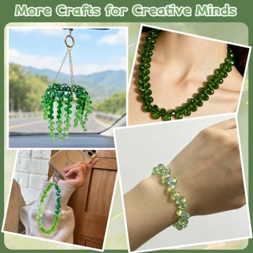 ApisNest Green Beaded Plant Kit, DIY Hanging SunCatcher Kit - Image 4