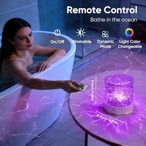 YXQUA Ocean Wave Projector, 16 Colors Northern Lights, Rechargeable - Image 2