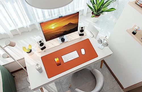 AFIING Cork Desk Mat, 35.4" x 17", Orange,Desk pad Protector - Image 6