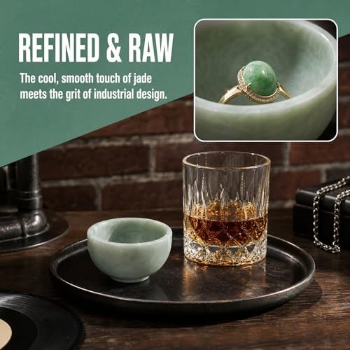 2 PCS Ring Bowl Jade Stone Trinket Dish Small Jewelry Holder Suitable For Vanity Nightstand Desk Decor Crystal Storage Home Office Accessories - Image 6