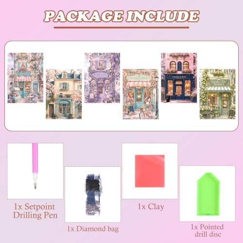 Aesthetic Bookstore Diamond Art Kits for Adults, DIY Diamond Painting Kits - Image 2