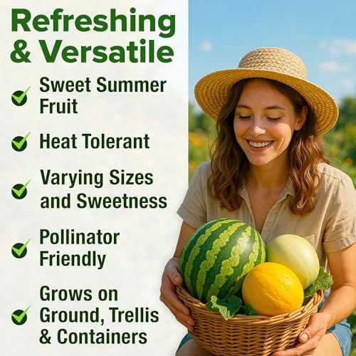 HOME GROWN 5 Variety Melon Mix Seeds, 115+ Seeds, Cucumis melo/Citrullus - Image 4