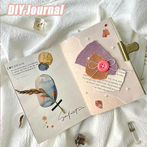 30 Pcs Large A4 Handmade Textured Scrapbook Paper Mesh Journaling Supplies - Image 7