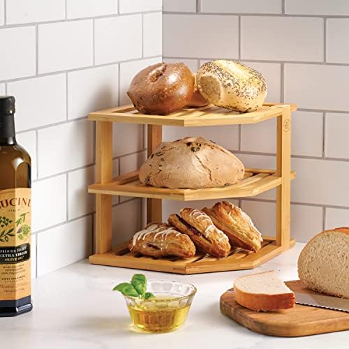 Bambüsi 3-Tier Corner Shelf, Kitchen Cabinet Organizer, Bamboo Storage Rack - Image 2