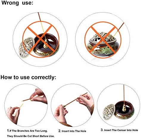 Ceramic Home Decoration Incense Sticks or Cones Burner Porcelain Incense Holder - Image 4