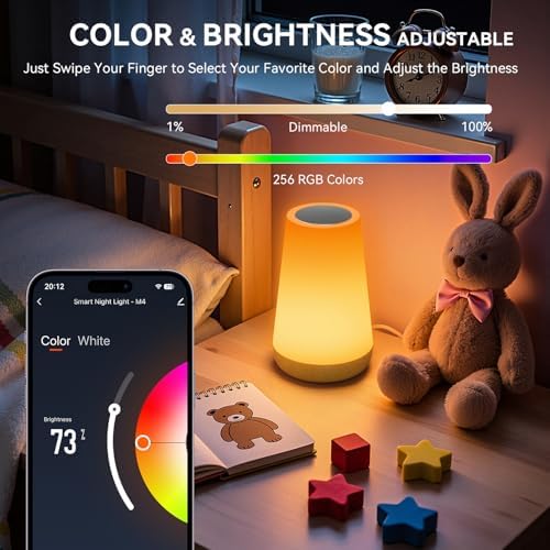 Auxmir Smart Night Light, App/Voice Control Table Lamp with Timer(Corded) - Image 2