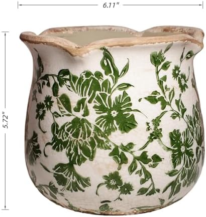 Xiaan Jiaju Tuscan Ceramic Plant Pots, Vintage Planter & Vase with Drainage - Image 4