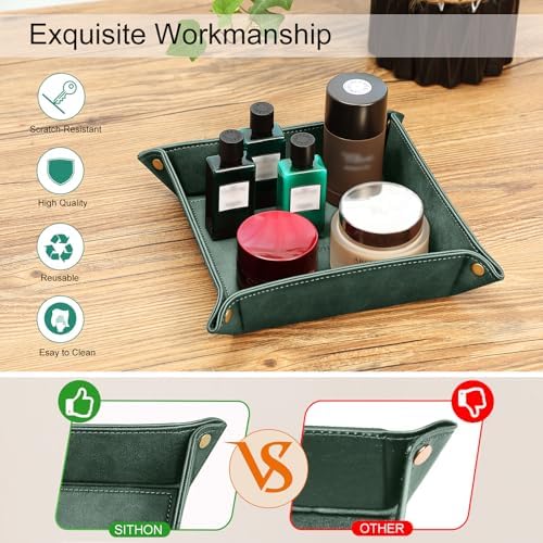 SITHON Valet Tray Desktop Storage Organizer Nightstand Caddy Holder - Image 4