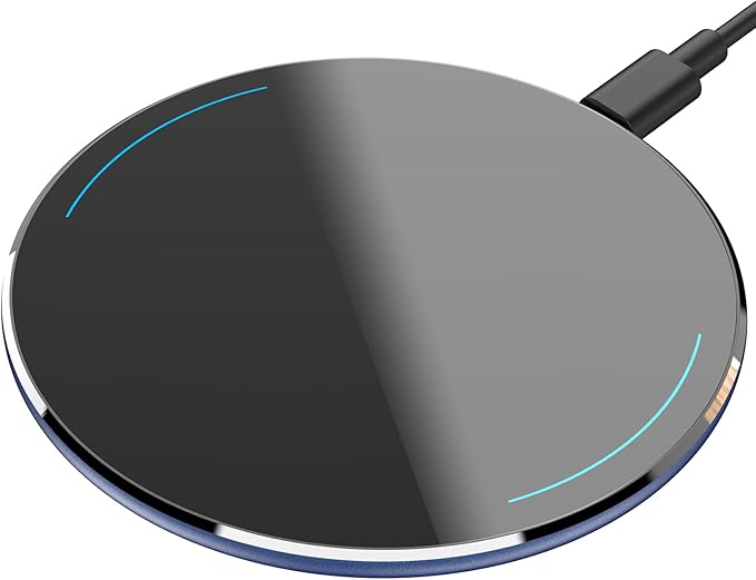 TOZO 2025 W1 New Anti-Slip Wireless Charger 15W Max Fast Wireless Charging Pad Compatible with iPhone 17/16/16 Plus/16 Pro Max /15/14/13/SE Series, Samsung Galaxy S25/S24/S23 Series, Navy Blue