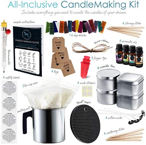 Hearth & Harbor Soy Candle Making Kit for Adults & Kids, DIY Candle Making Supplies & Soy Candle Wax for Candle Making - Natural - 5 lb Bag, Premium Soy Wax Flakes, 2 Lbs - Image 3