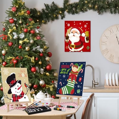 Cholemy 36 Pcs Paint and Sip Kit Gift for Adults 8''x10'',Christmas B - Image 5