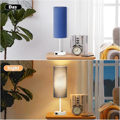 ZJOJO 18" Bedside Lamp for Bedroom Set of 2 Dimmable Table Lamp, AC Outlet - Image 6