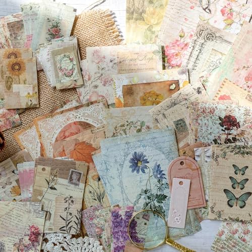 400PCS Vintage Scrapbook Paper Journaling Scrapbooking Supplies Kit Aesthetic Decorative Craft Paper Assorted for Bullet Junk Journals Card Making Craft DIY, Memory Post Office Series - Image 2
