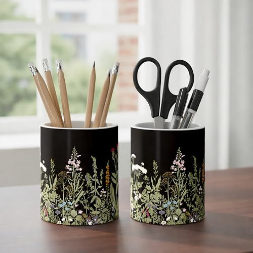 Ceramic Pen Holder Desk Accessories Brush Holder Pencil Holder Organizer - Image 5