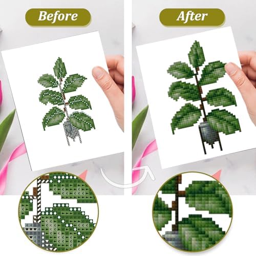 Aestalrcus Plants Small Diamond Art Kits for Adults, 16 Pcs, 6.7x8.3 Inch - Image 6