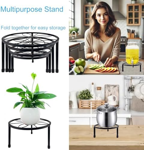 5 Pack Metal Plant Stand Indoor, Outdoor Low Plant Shelf for Multiple Plant - Image 5