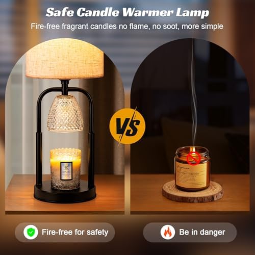 Candle Warmer Lamp with Timer&Dimmer, Flameless Candle Lamp for Jar Candles - Image 3