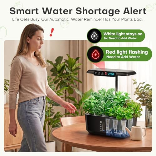 Ahopegarden Hydroponics Growing System: 10 Pods Temp ＆ Humidity Display - Image 4