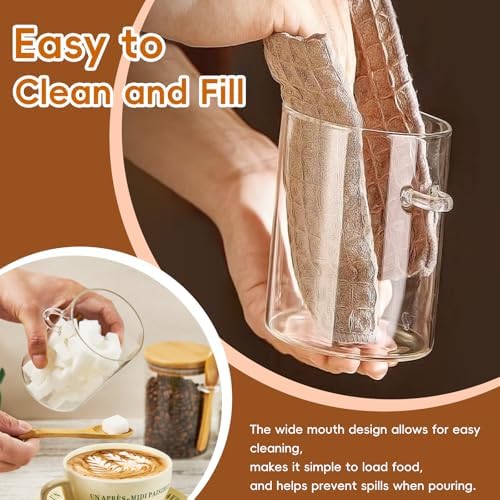15 oz Glass Sugar Container, 1 Pack Coffee Container, Glass Jars with Lids - Image 4