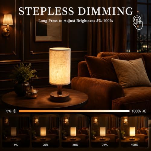 Mini Cordless Bedside Lamp, Touch Rechargeable LED Night Light - Image 3