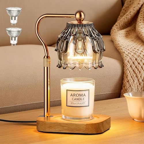 Candle Warmer Lamp with Timer - Flower Design Electric Wax Melting Wax Lamp for Jar Candles, Gift for Women, Mom, Christmas, Birthday,Home Decor by Eterfun
