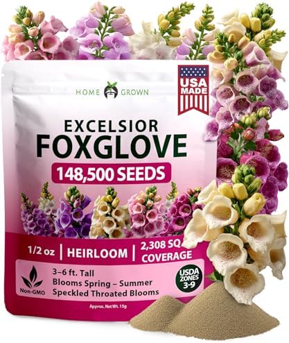 HOME GROWN Foxglove Mix 148,500 Flower Seeds 15g Digitalis purpurea by HOMEGROWN