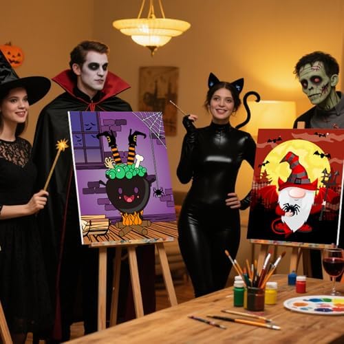 Dispowreath 20 Pack Pre Drawn Canvas for Painting, Halloween - Image 4