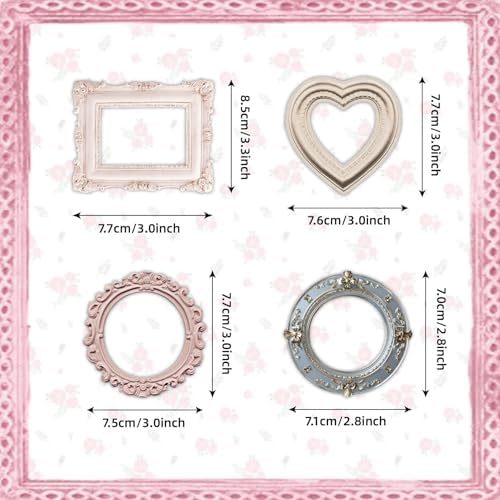 100 Pcs Vintage Frame Decorative Stickers - Scrapbooking Supplies for Planners, Wedding Albums, Junk Journals & Crafts (Color-1) - Image 2